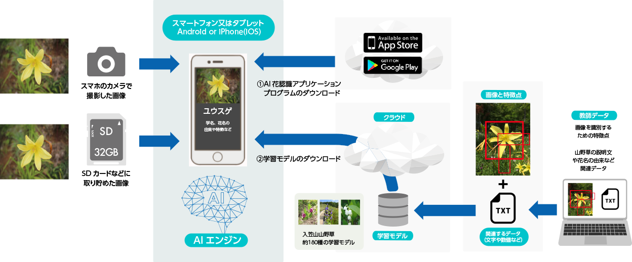 AI画像認識アプリケーション（Android＆iOS版） 認識フロー